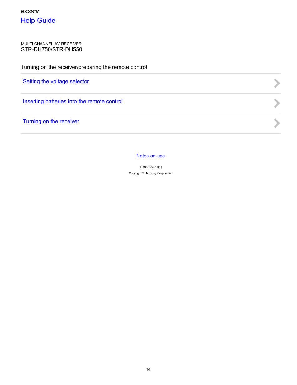 Help guide | Sony STR-DH750 User Manual | Page 21 / 246