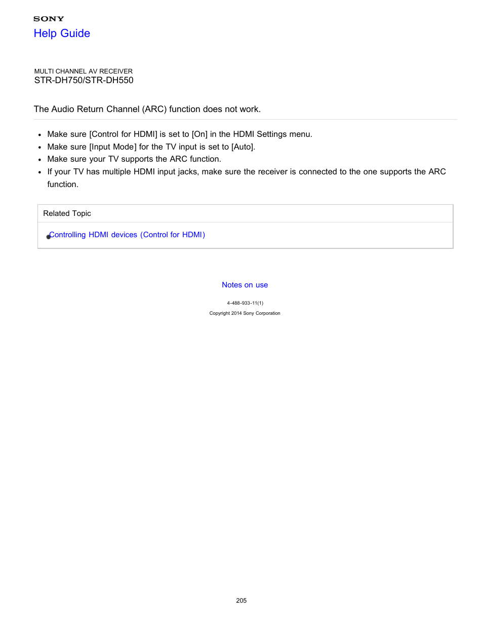 Help guide | Sony STR-DH750 User Manual | Page 212 / 246