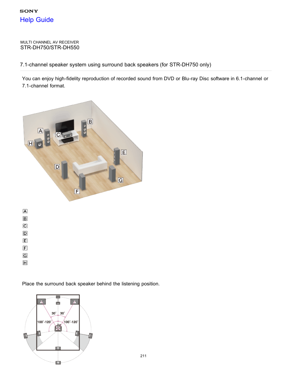 Help guide | Sony STR-DH750 User Manual | Page 218 / 246