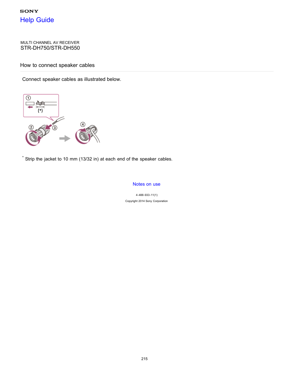 Help guide | Sony STR-DH750 User Manual | Page 222 / 246