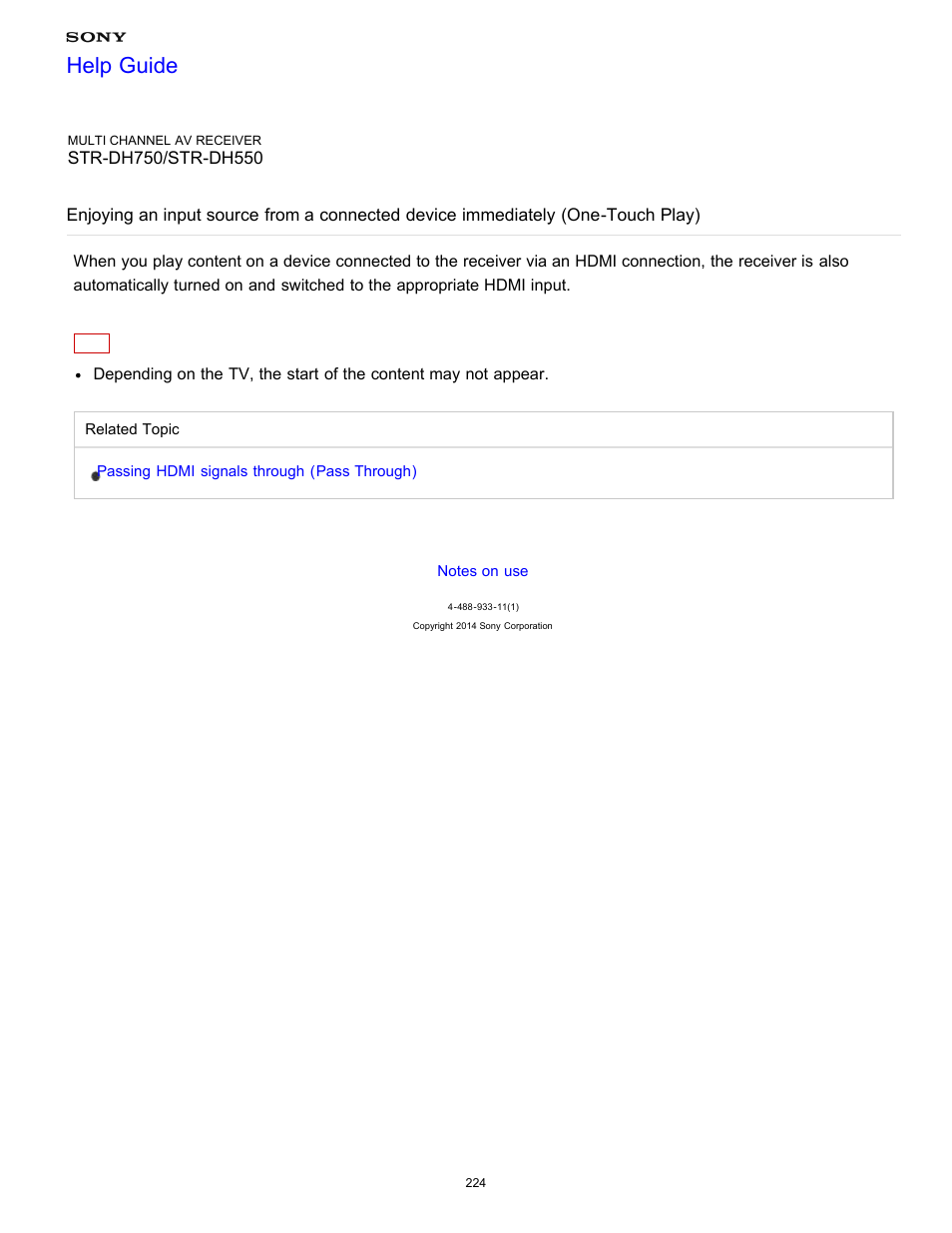 Help guide | Sony STR-DH750 User Manual | Page 231 / 246