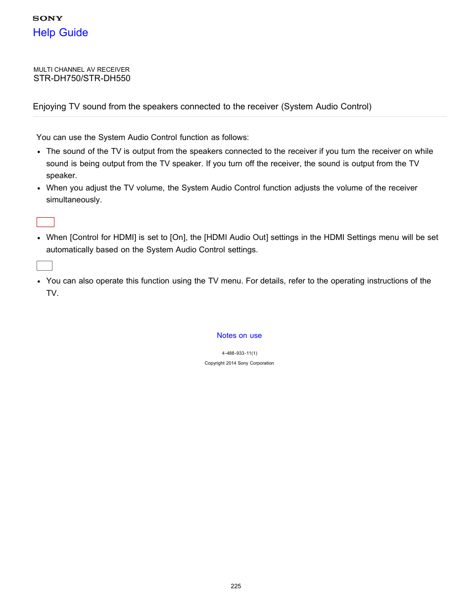 Help guide | Sony STR-DH750 User Manual | Page 232 / 246