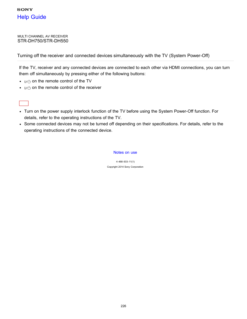 Help guide | Sony STR-DH750 User Manual | Page 233 / 246