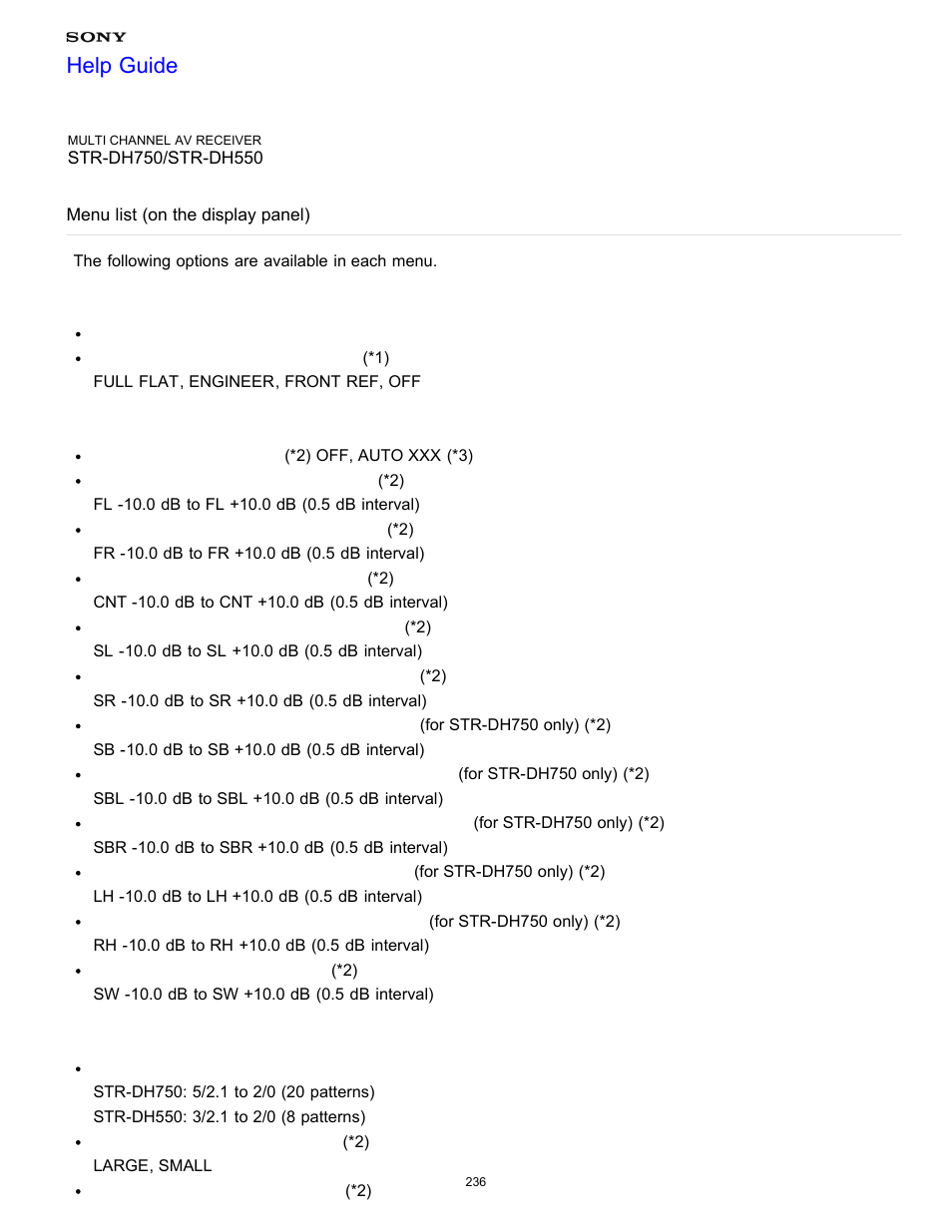 Help guide | Sony STR-DH750 User Manual | Page 243 / 246