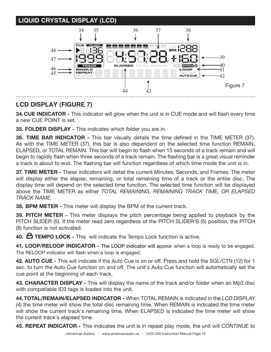 Reloop single auto cue | American Audio UCD-200 User Manual | Page 13 / 31