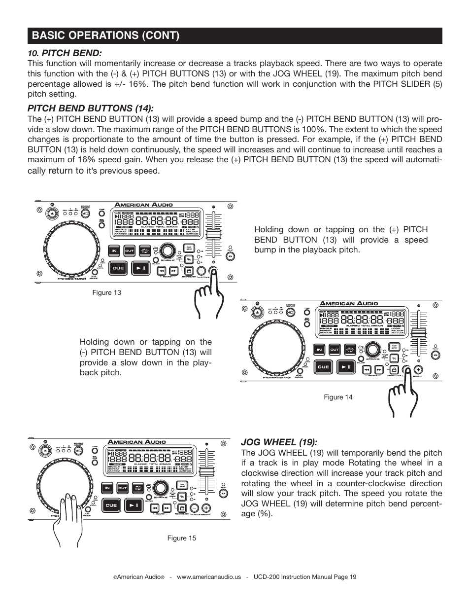 Basic operations (cont) | American Audio UCD-200 User Manual | Page 19 / 31