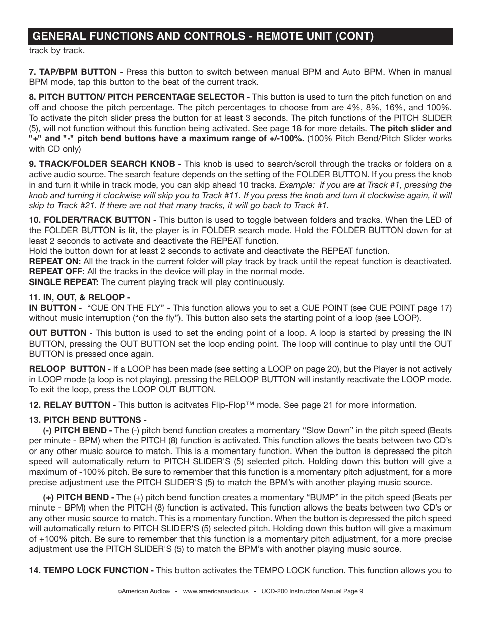 American Audio UCD-200 User Manual | Page 9 / 31