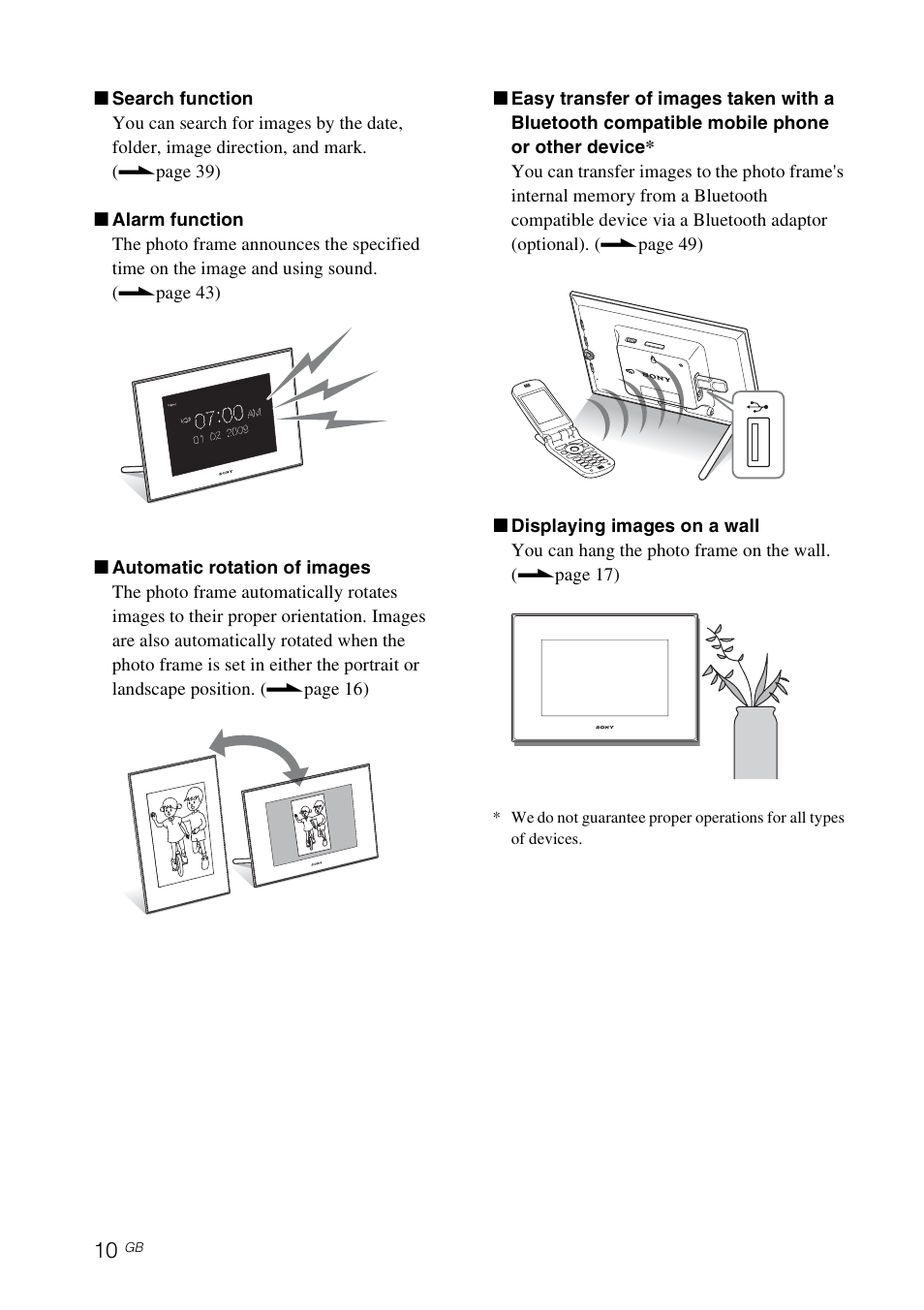 Sony DPF-D92 User Manual | Page 10 / 68