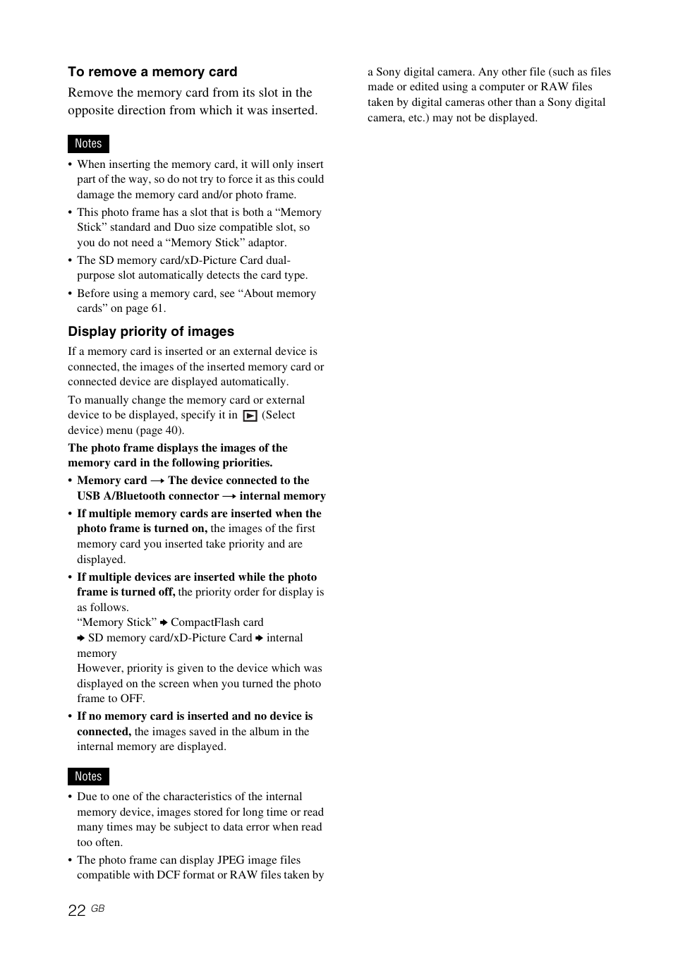 Sony DPF-D92 User Manual | Page 22 / 68