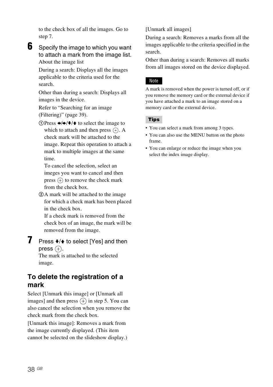 Sony DPF-D92 User Manual | Page 38 / 68