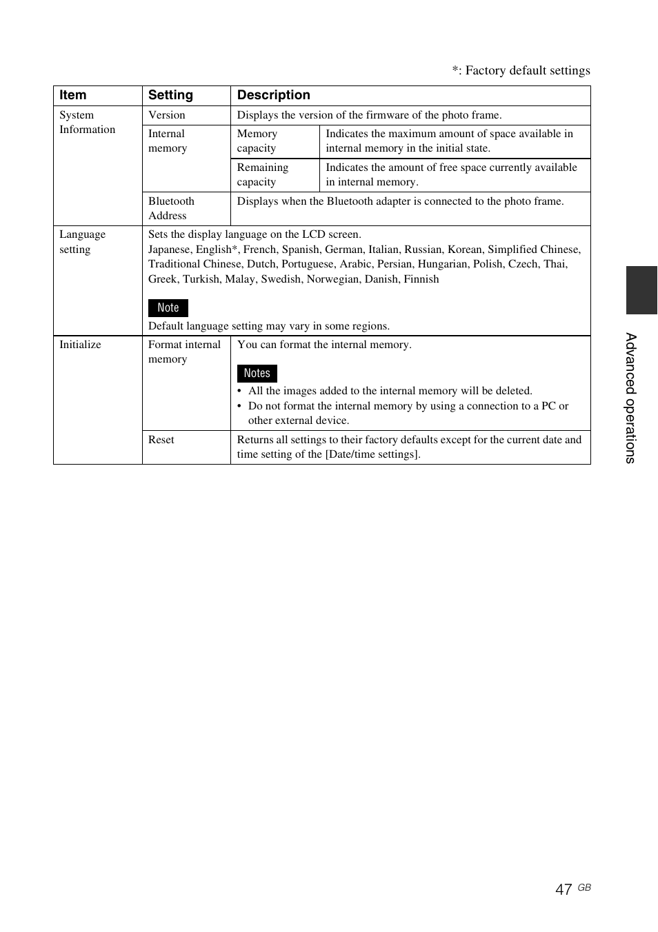 Sony DPF-D92 User Manual | Page 47 / 68