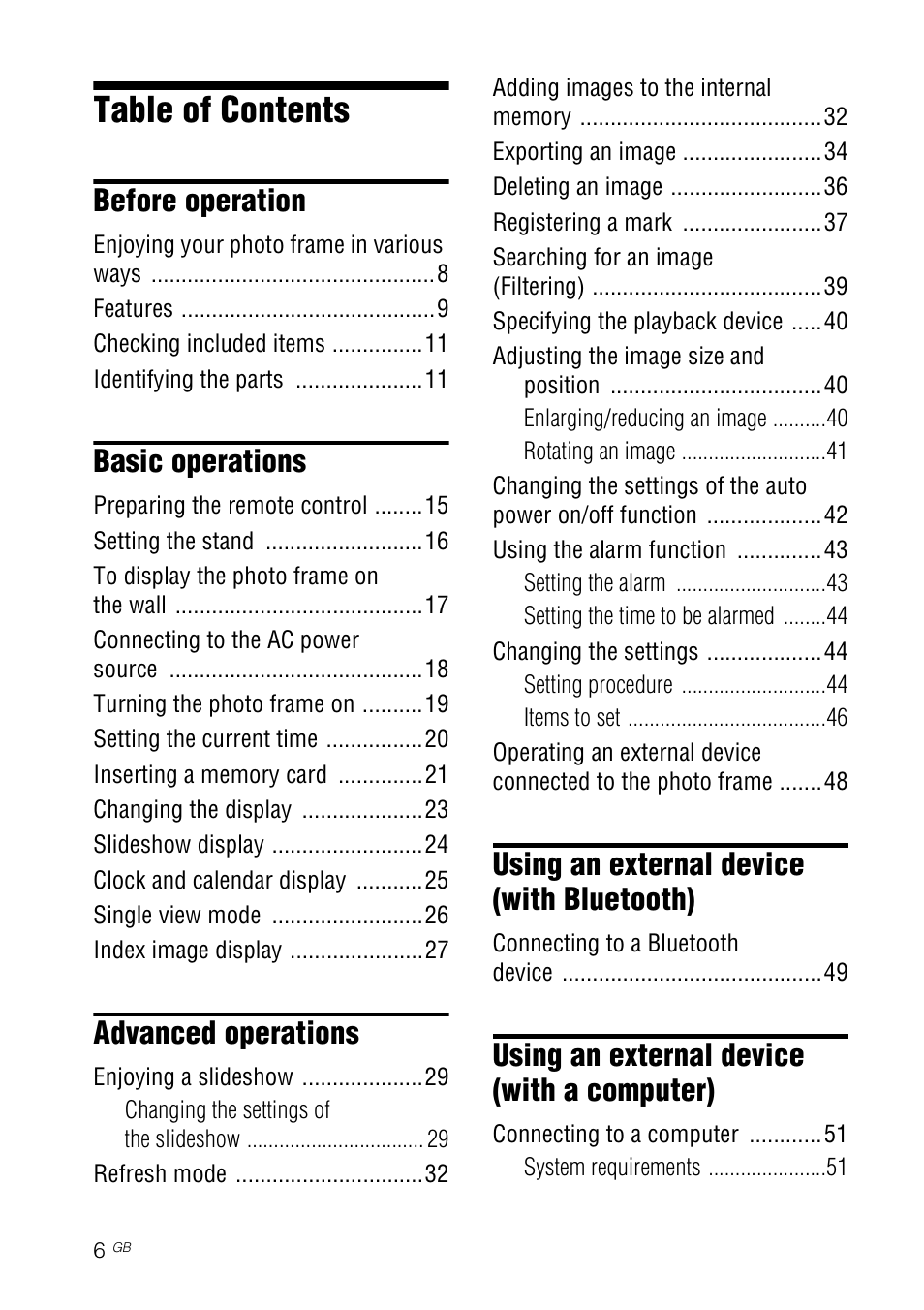 Sony DPF-D92 User Manual | Page 6 / 68