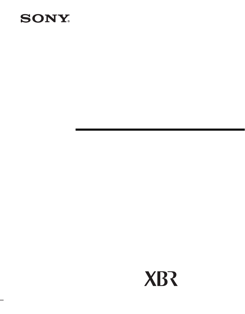 Sony KDL-V40XBR1 User Manual | 104 pages