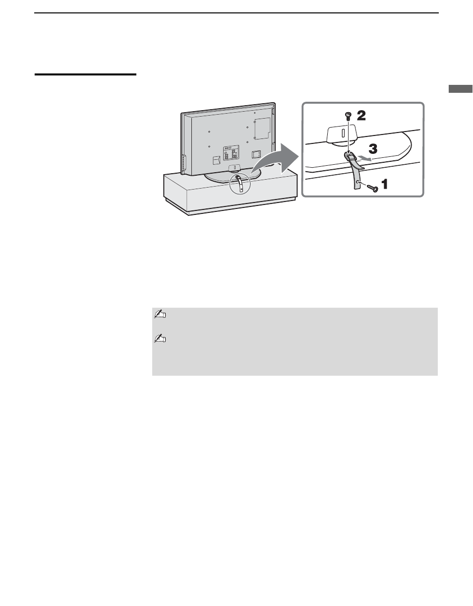 Installing the tv, Preventing the tv from toppling over | Sony KDL-V40XBR1 User Manual | Page 13 / 104