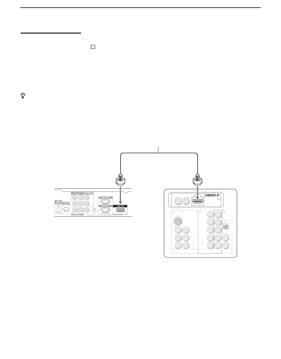Equipment with hdmi connection, Connecting the tv, For best results, use this connection if | Rear of tv hdmi cable equipment with hdmi output | Sony KDL-V40XBR1 User Manual | Page 26 / 104
