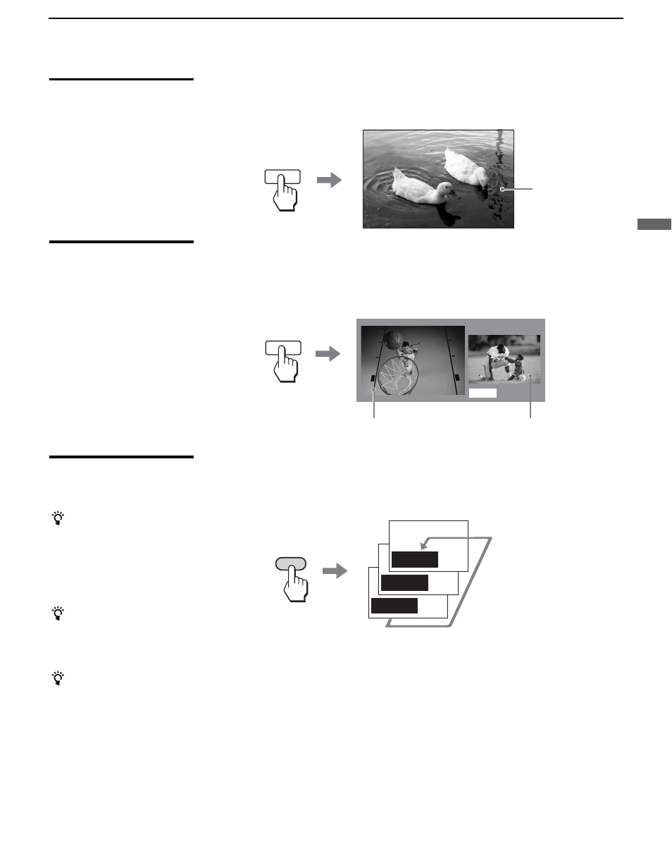 Using the jump button, Using the freeze button, Using the power saving button | Sony KDL-V40XBR1 User Manual | Page 51 / 104