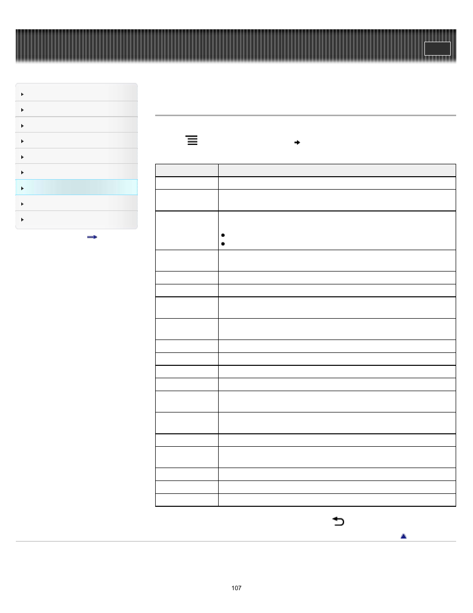 Browser settings | Sony PRS-T2BC User Manual | Page 107 / 175
