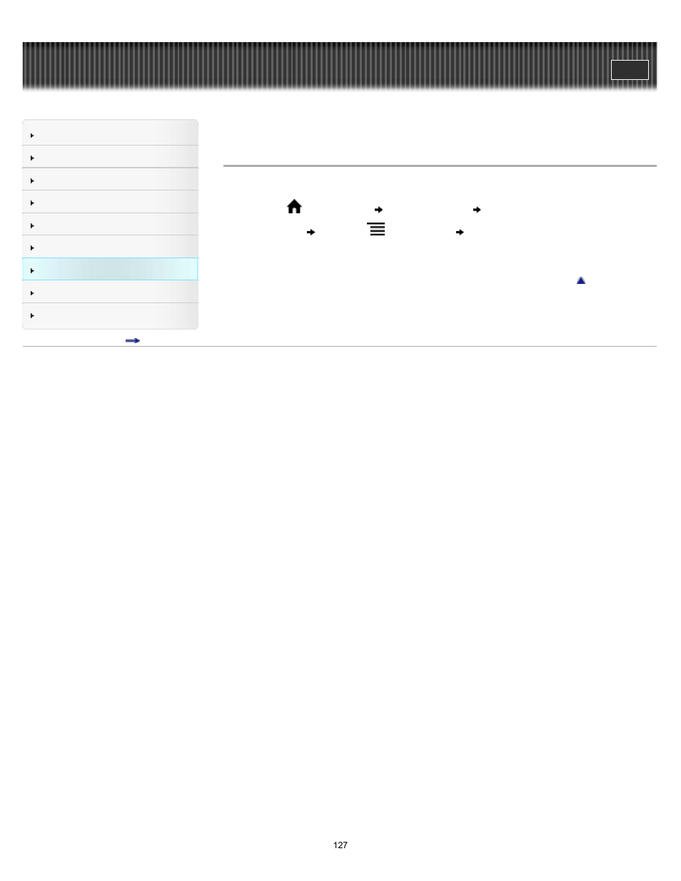 Changing the orientation | Sony PRS-T2BC User Manual | Page 127 / 175