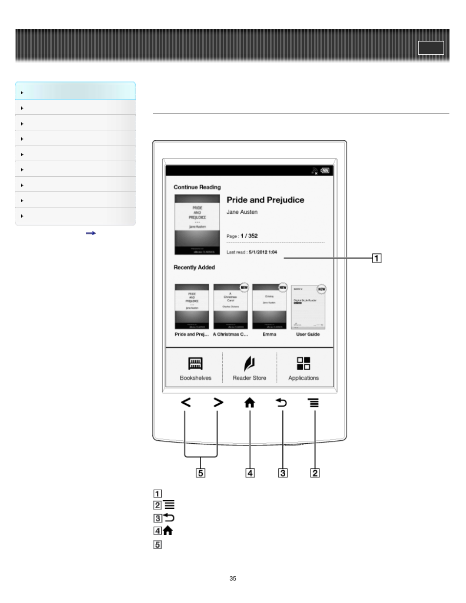 Overview | Sony PRS-T2BC User Manual | Page 35 / 175