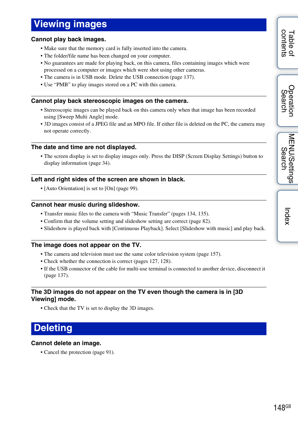 Viewing images deleting | Sony DSC-WX5 User Manual | Page 148 / 171