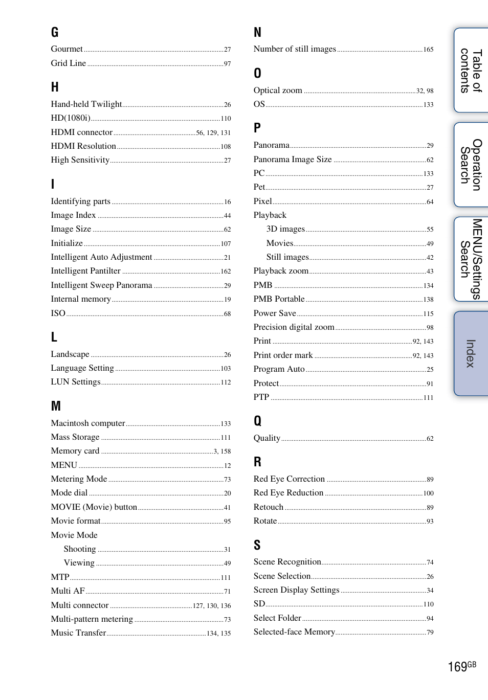 Sony DSC-WX5 User Manual | Page 169 / 171