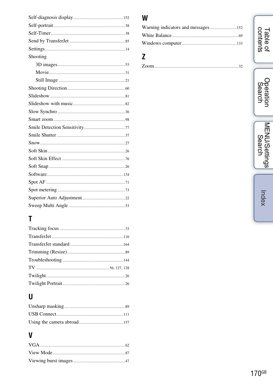 Sony DSC-WX5 User Manual | Page 170 / 171