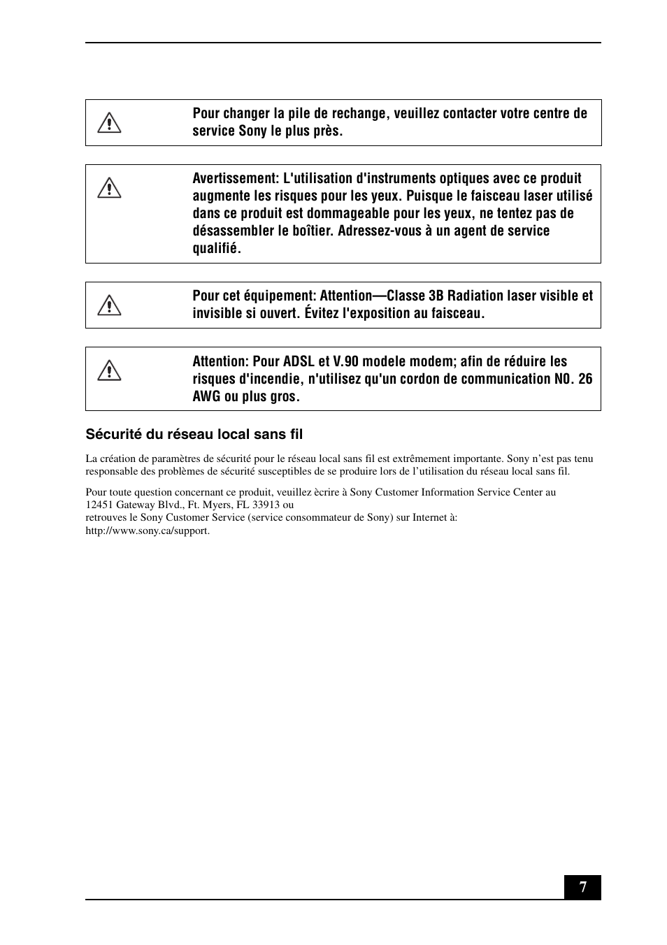 Sony VGN-BX540 User Manual | Page 7 / 20