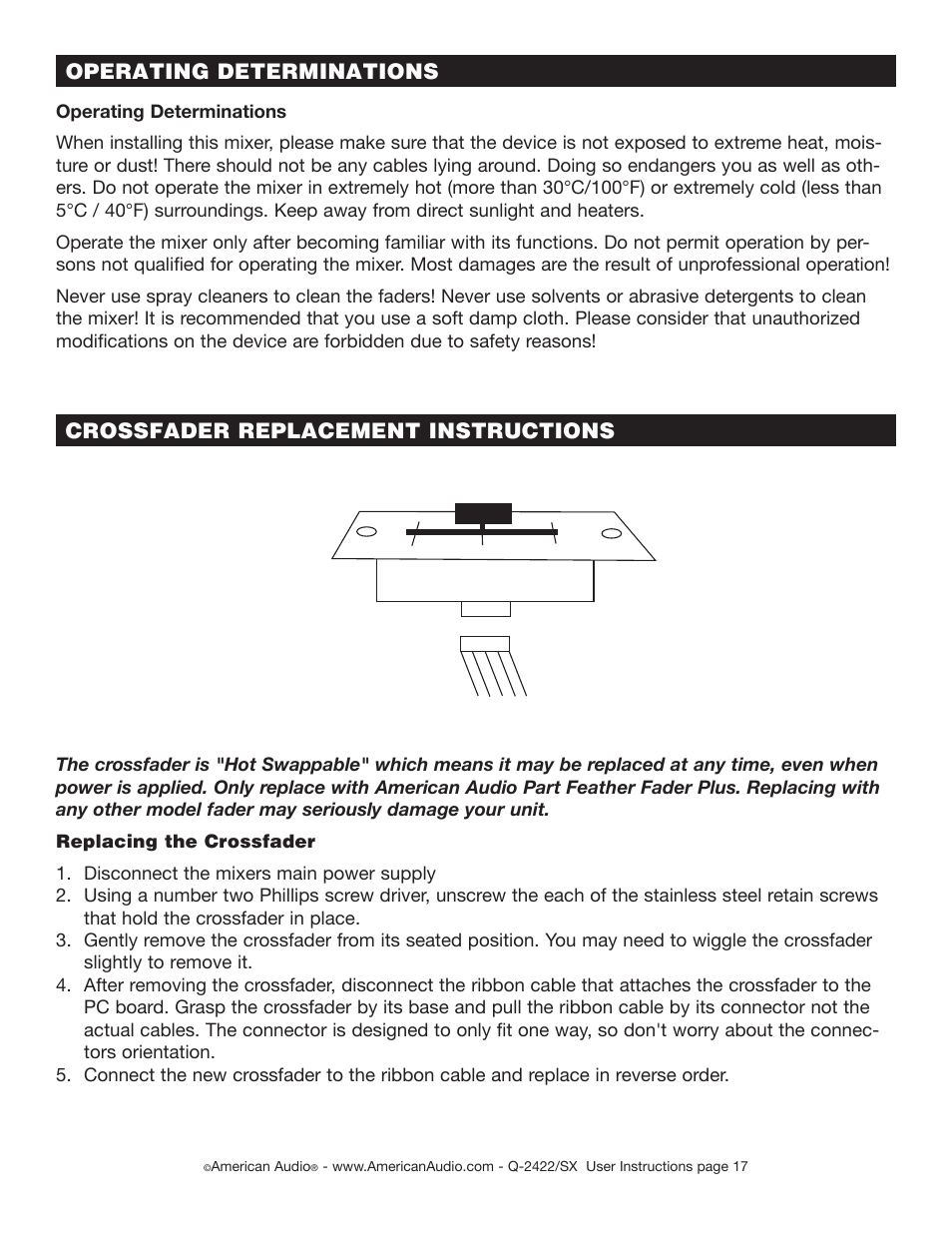 American Audio Q-2422/SX User Manual | Page 17 / 20