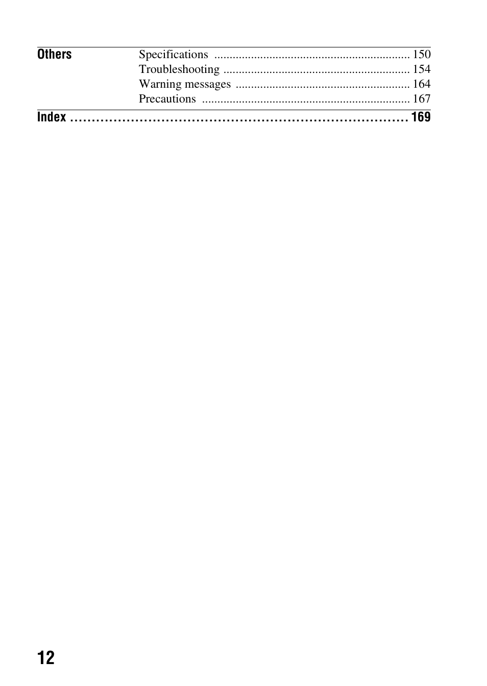 Sony DSLR-A330 User Manual | Page 12 / 171