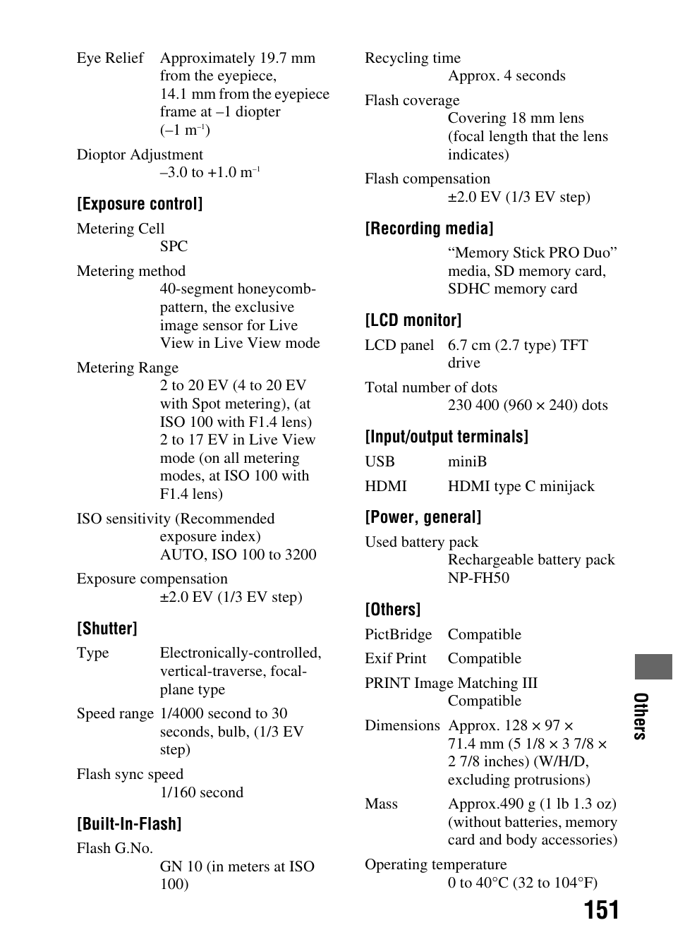 Sony DSLR-A330 User Manual | Page 151 / 171