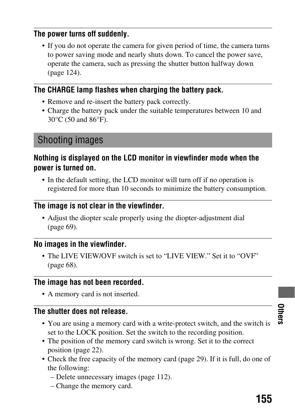 Shooting images | Sony DSLR-A330 User Manual | Page 155 / 171