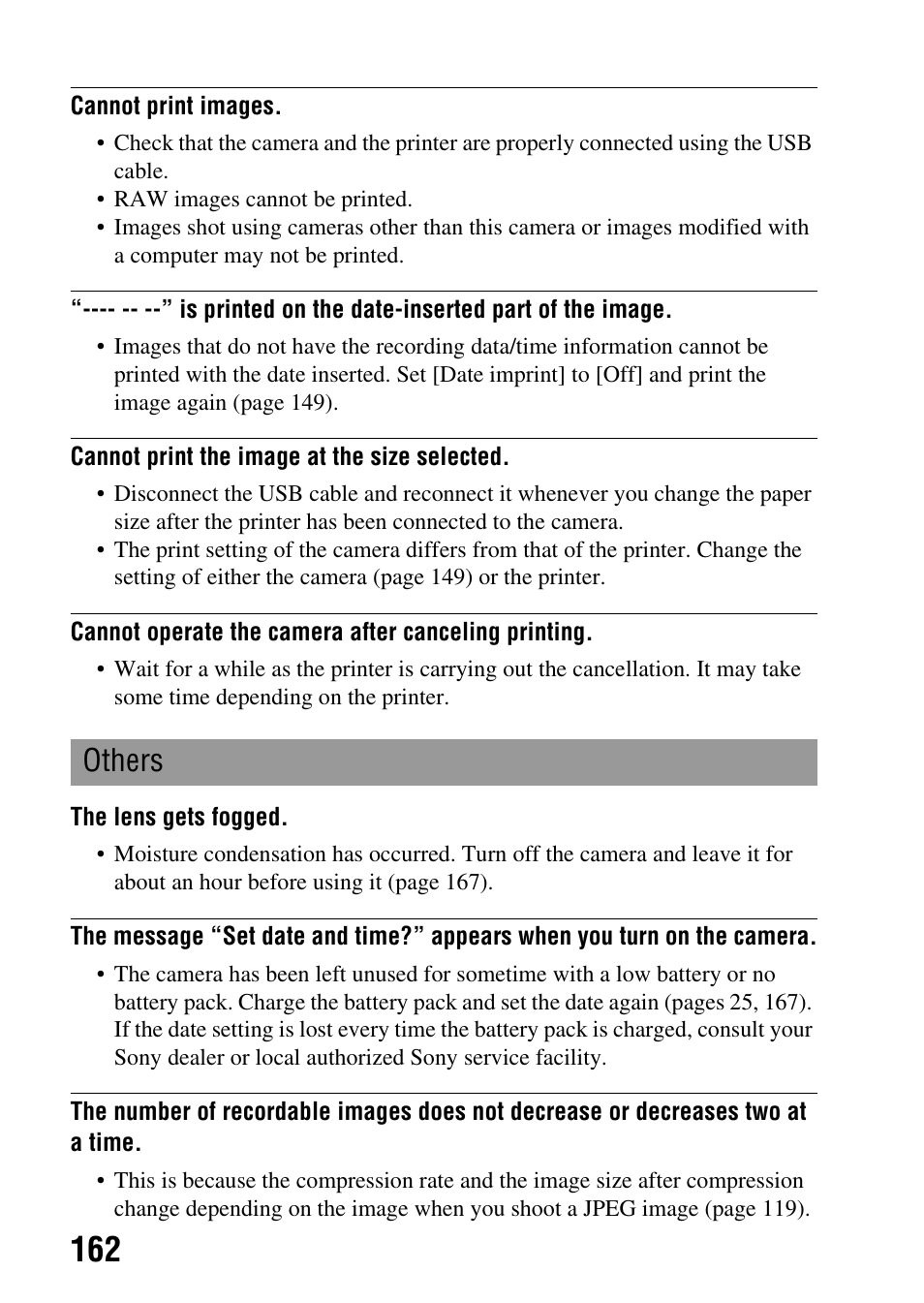 Others | Sony DSLR-A330 User Manual | Page 162 / 171
