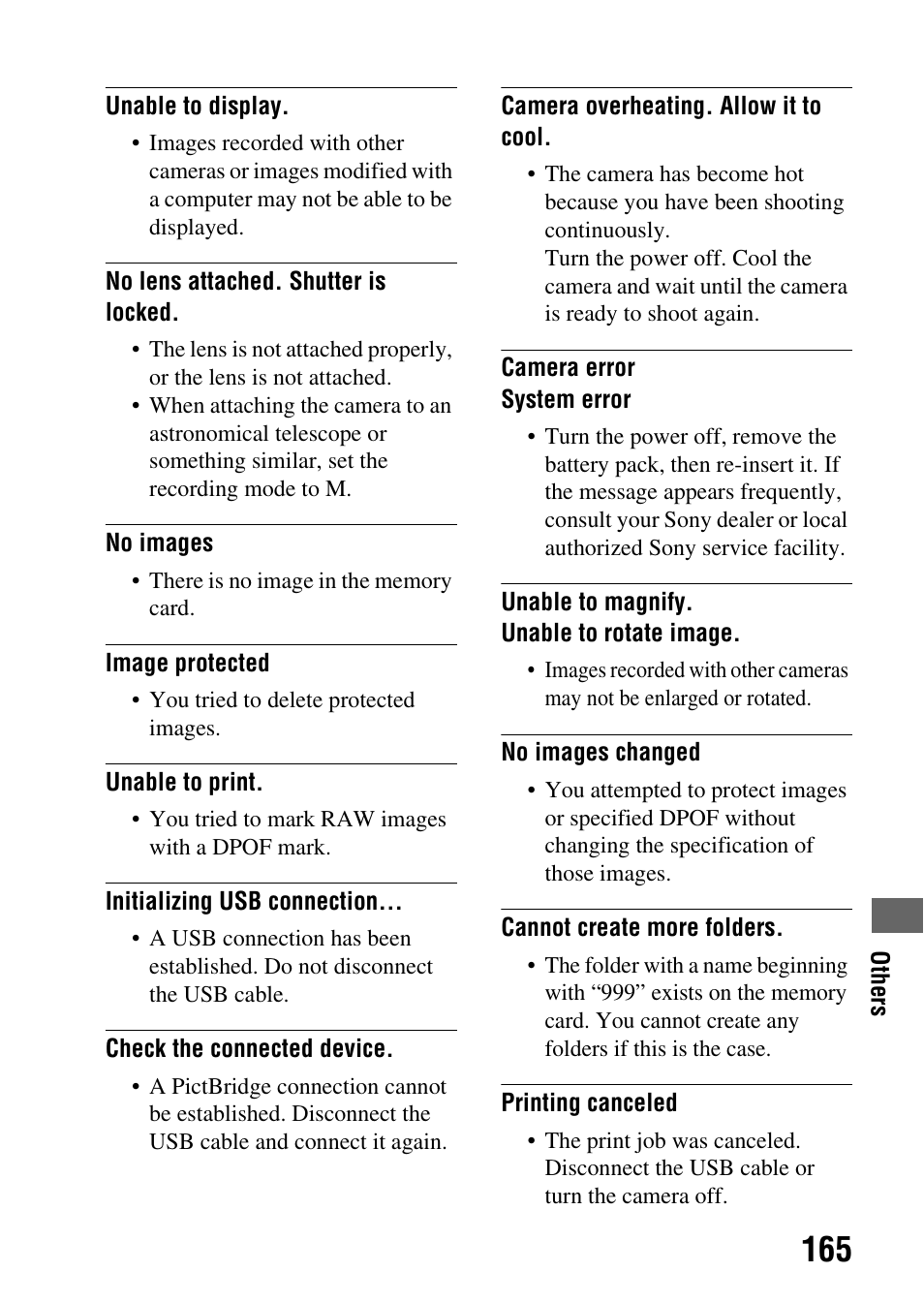 Sony DSLR-A330 User Manual | Page 165 / 171