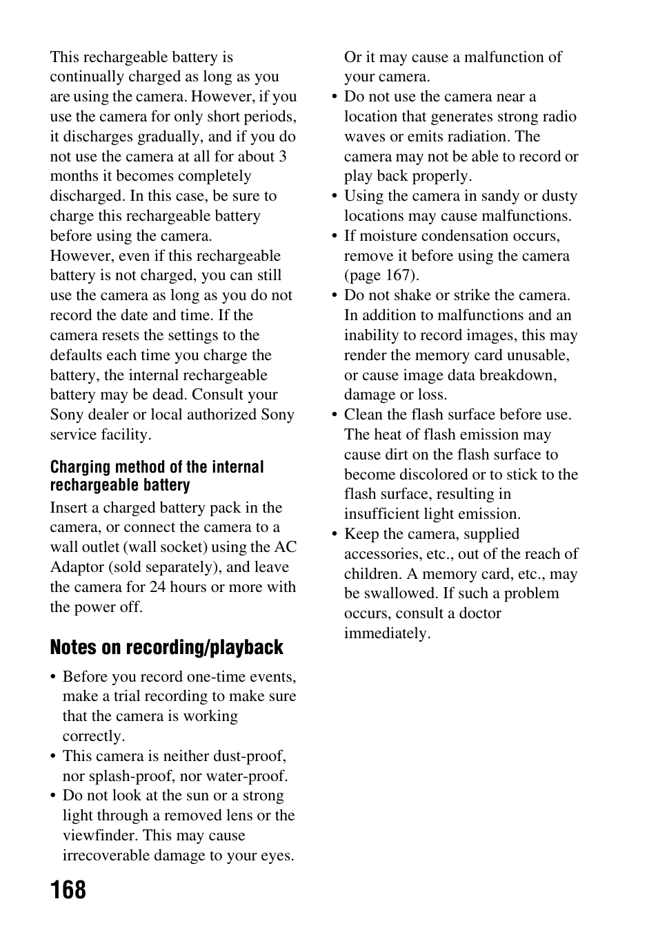 Sony DSLR-A330 User Manual | Page 168 / 171