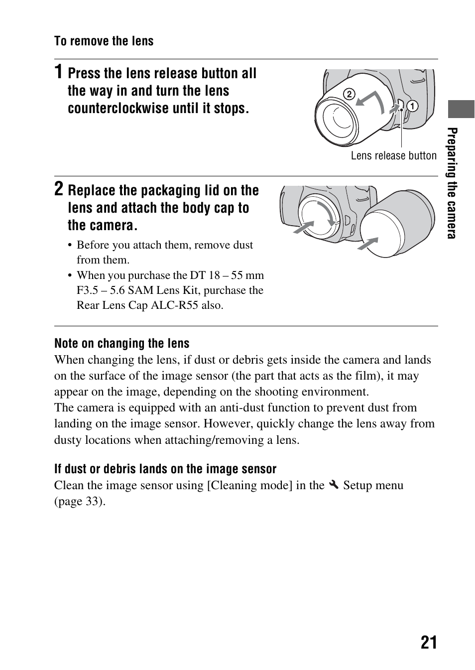 Sony DSLR-A330 User Manual | Page 21 / 171