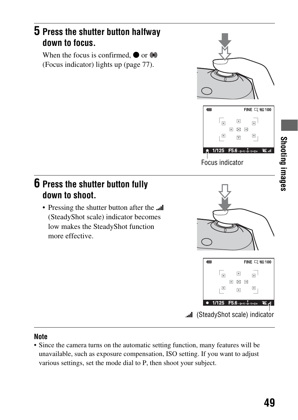 Sony DSLR-A330 User Manual | Page 49 / 171