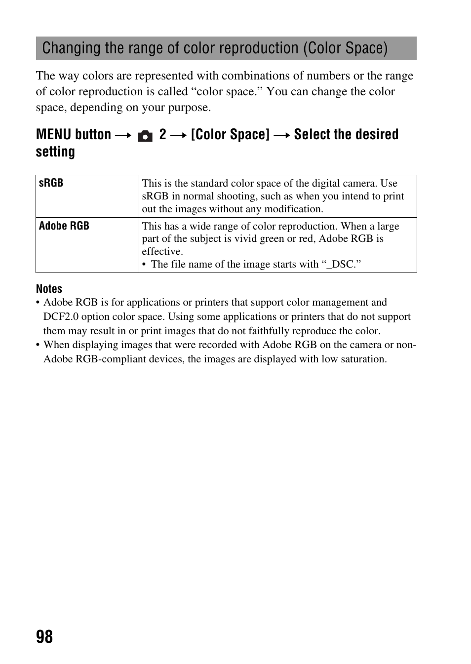 Sony DSLR-A330 User Manual | Page 98 / 171