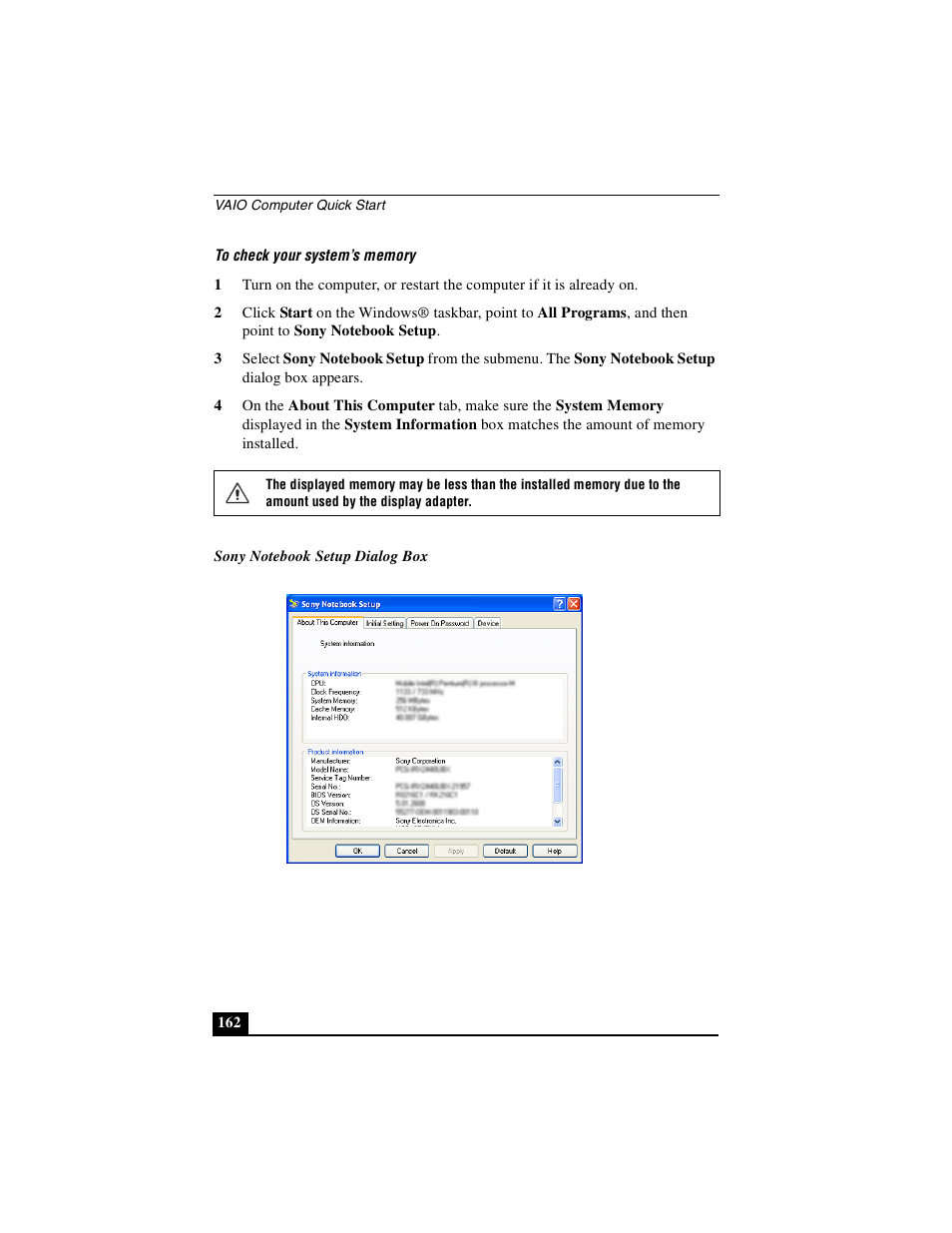 Sony PCG-NV290 User Manual | Page 162 / 206