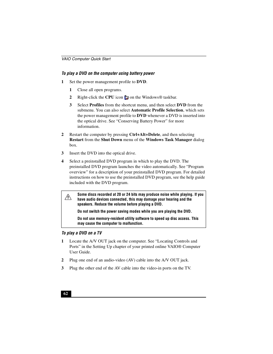 Sony PCG-NV290 User Manual | Page 62 / 206