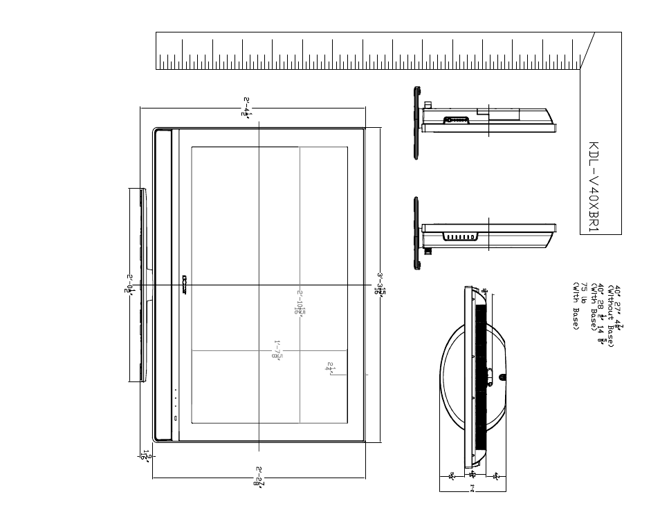 Sony KDL-V40XBR1 User Manual | 2 pages