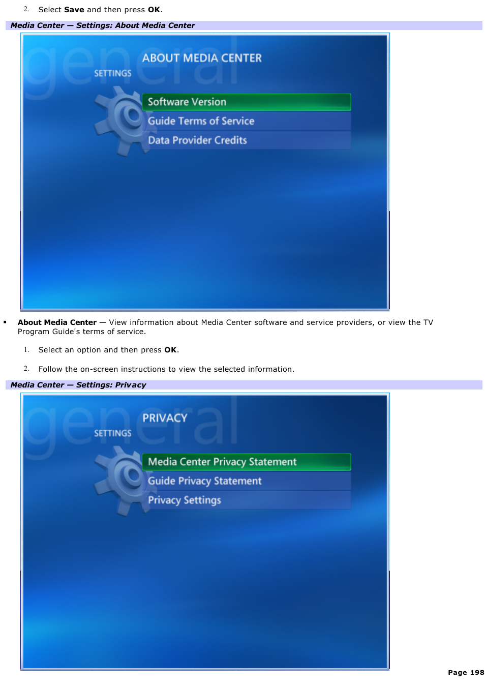 Sony VGC-RA940G User Manual | Page 198 / 271