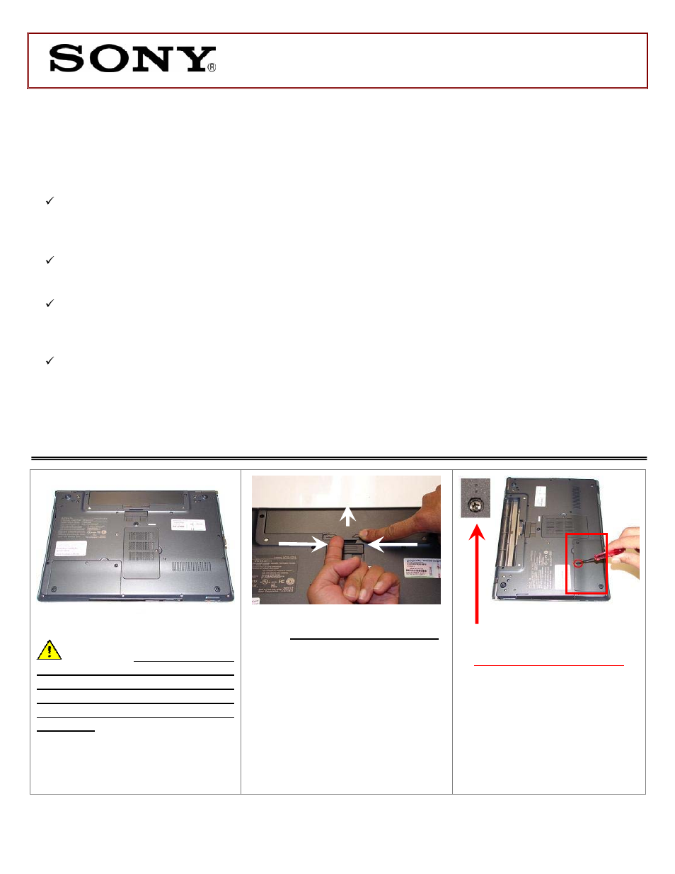 Sony VGN-BZ562N User Manual | 2 pages