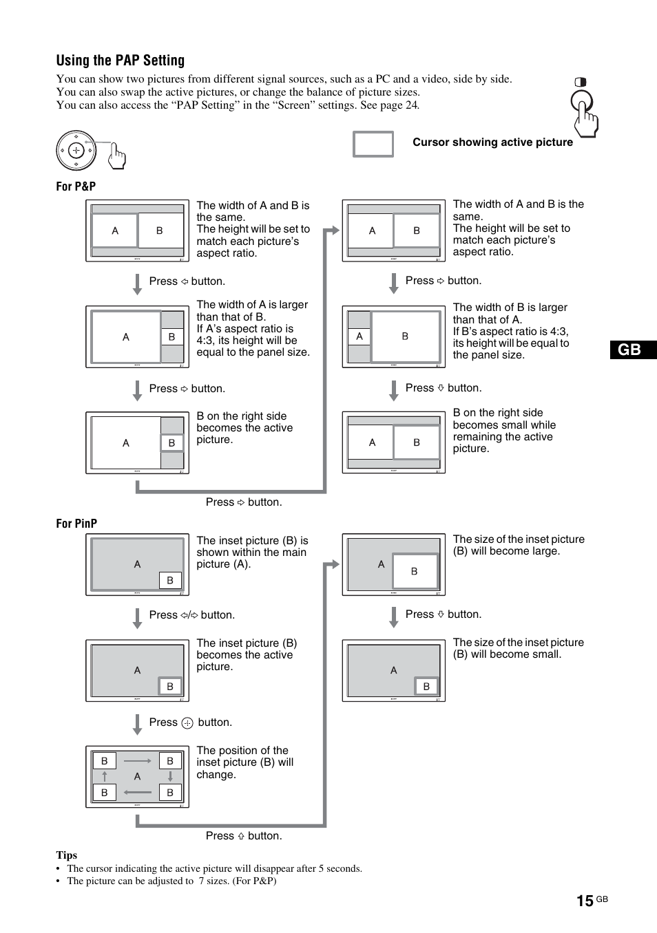 Using the pap setting | Sony FWD-50PX3 User Manual | Page 61 / 308