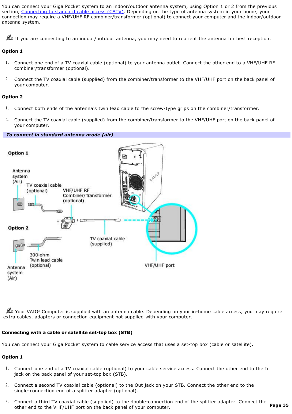 Sony PCV-RS412 User Manual | Page 35 / 146