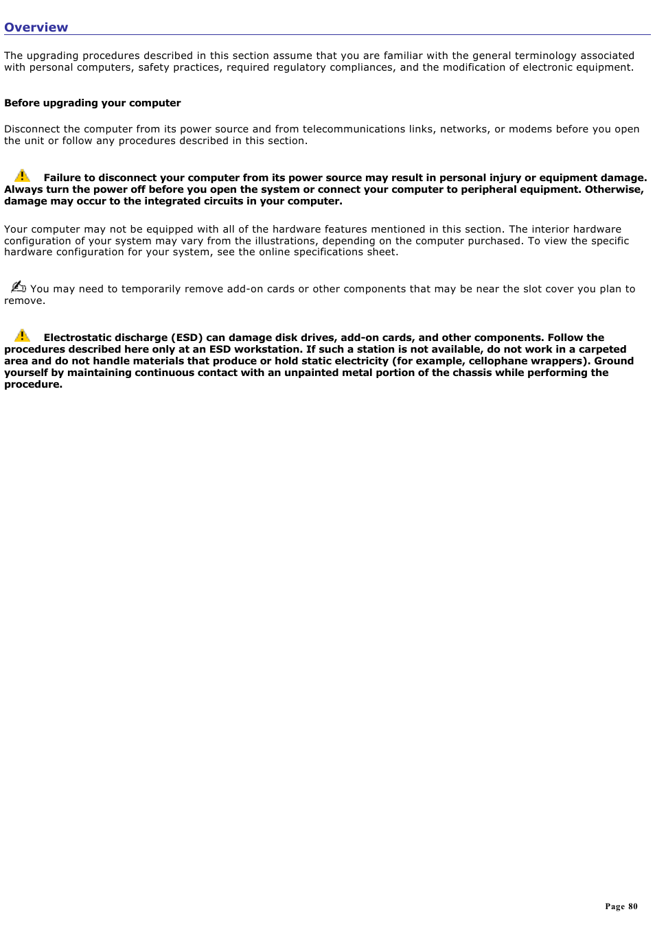 Overview | Sony PCV-RS412 User Manual | Page 80 / 146