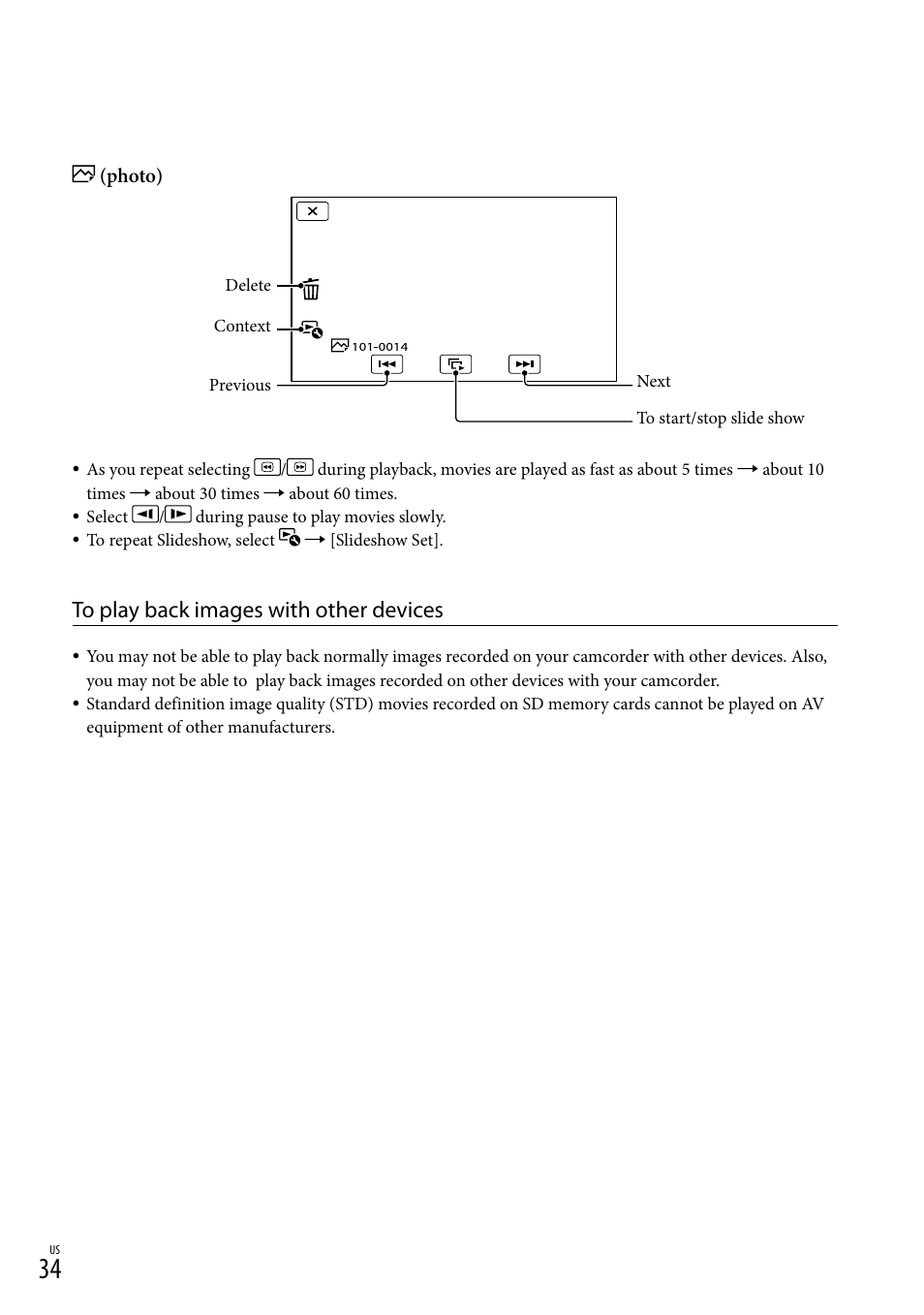 Sony HDR-CX190 User Manual | Page 34 / 155