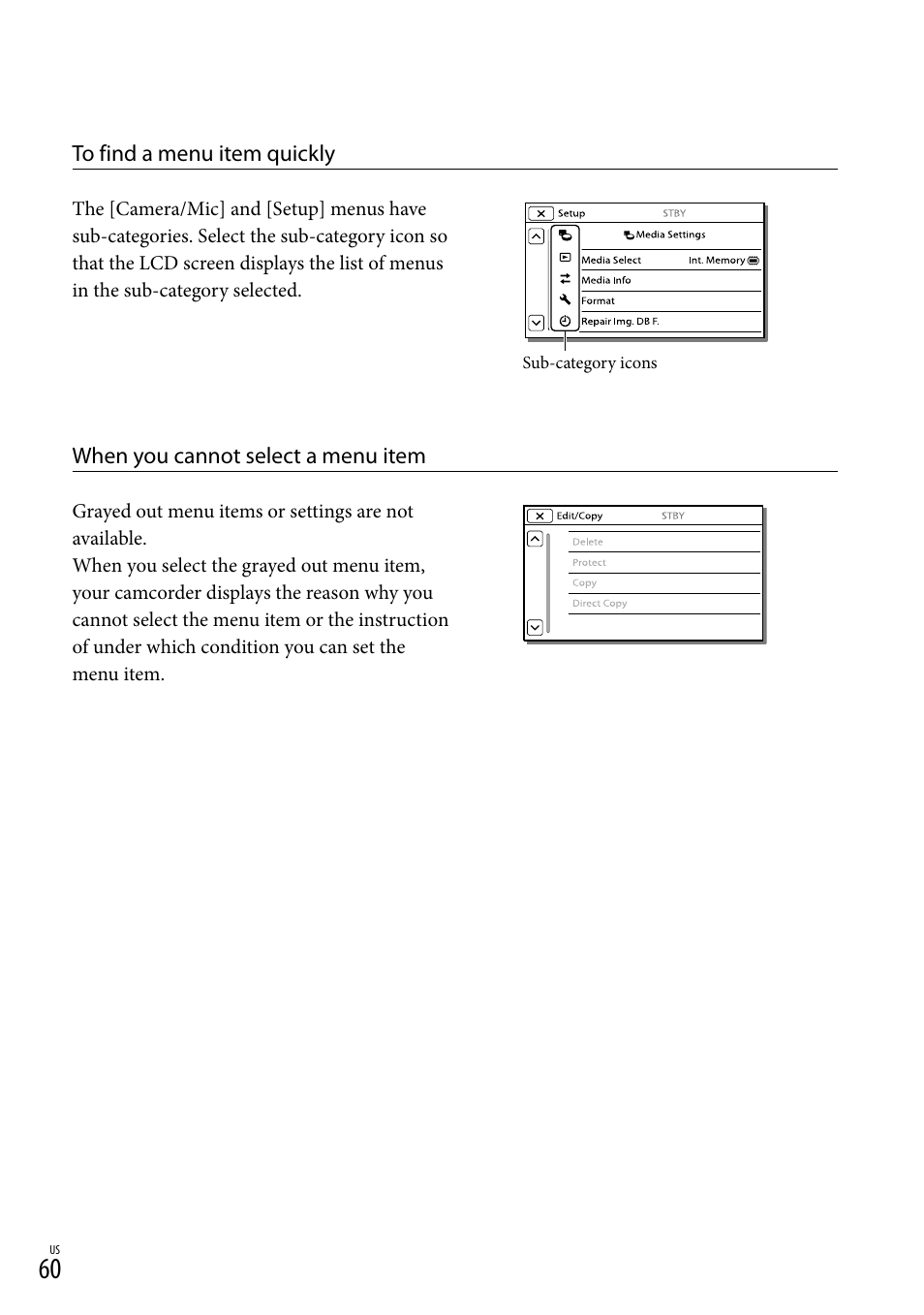 Sony HDR-CX190 User Manual | Page 60 / 155