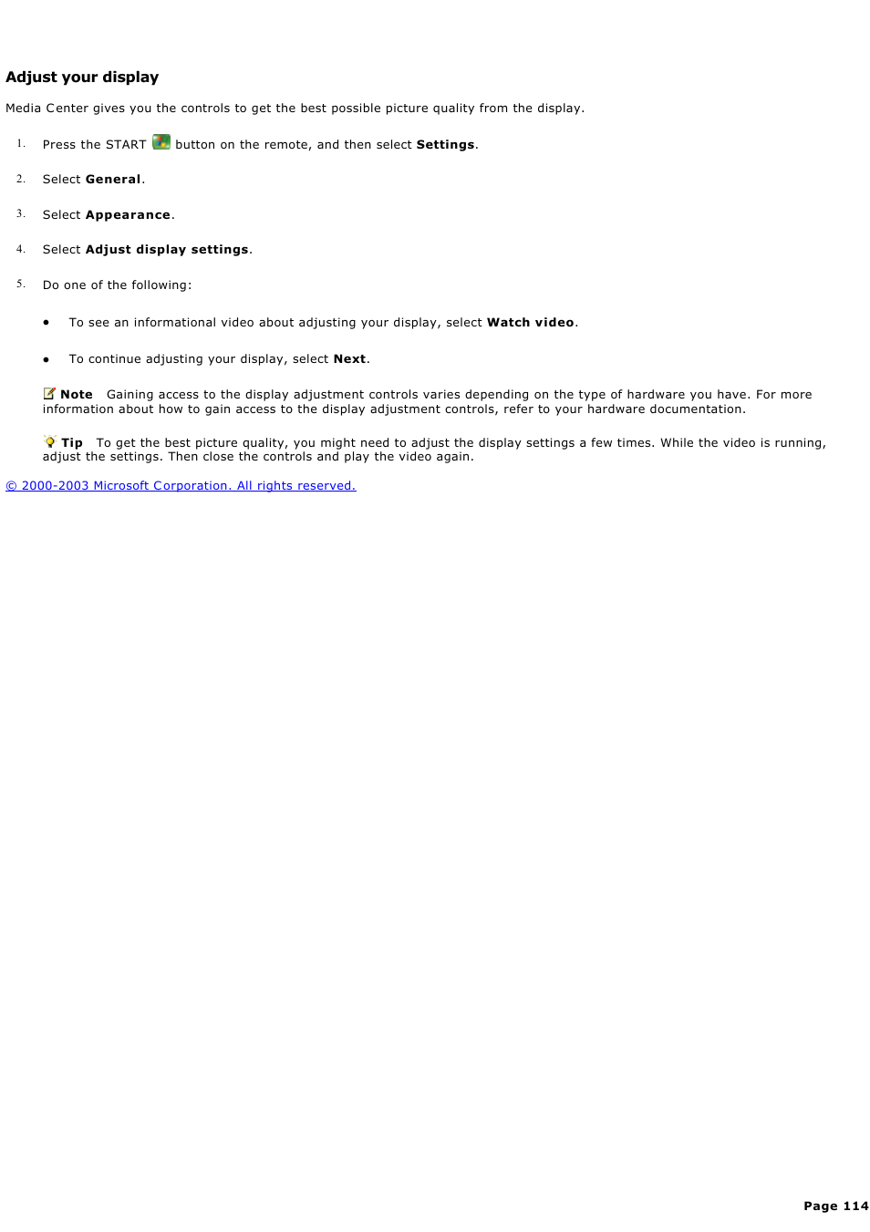 Adjust your display | Sony PCV-RZ49G User Manual | Page 114 / 459