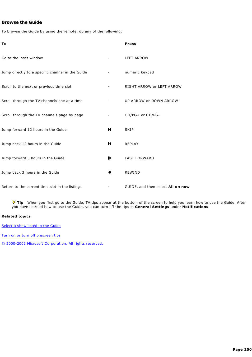 Browse the guide | Sony PCV-RZ49G User Manual | Page 200 / 459