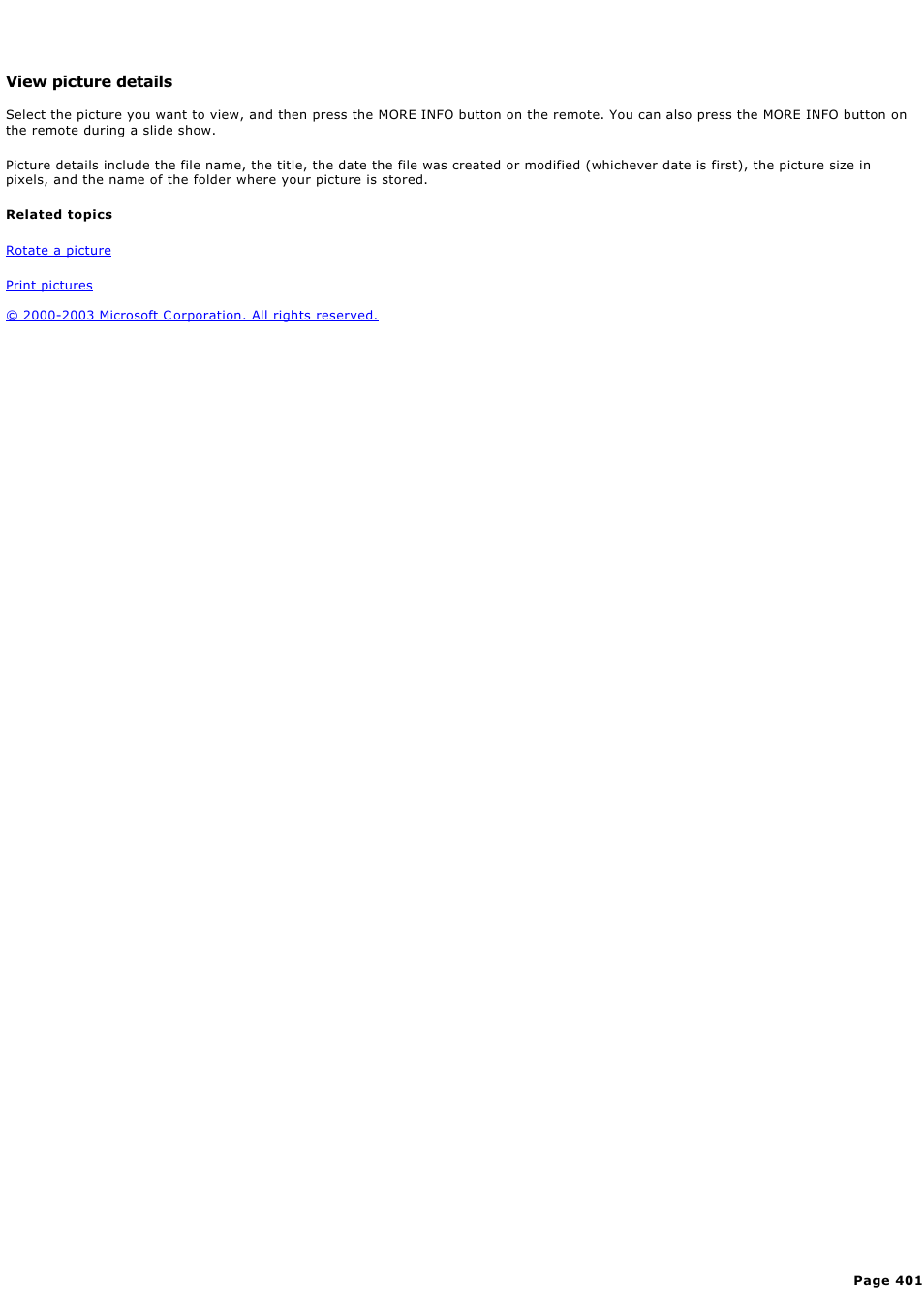 View picture details | Sony PCV-RZ49G User Manual | Page 401 / 459